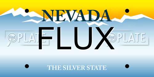 FLUX Nevada License Plate