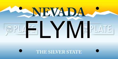 FLYMI Nevada License Plate