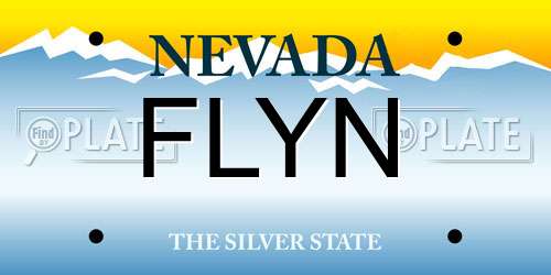 FLYN Nevada License Plate
