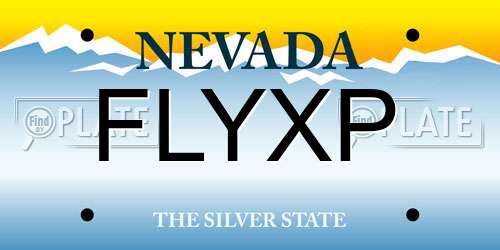 FLYXP Nevada License Plate