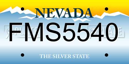 FMS5540 Nevada License Plate