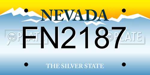 FN2187 Nevada License Plate