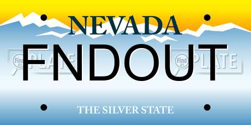 FNDOUT Nevada License Plate