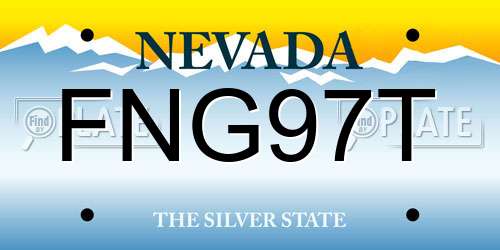 FNG97T Nevada License Plate