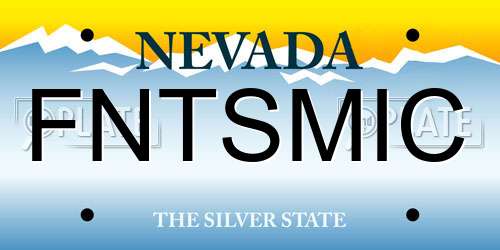 FNTSMIC Nevada License Plate