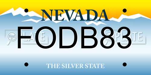 FODB83 Nevada License Plate