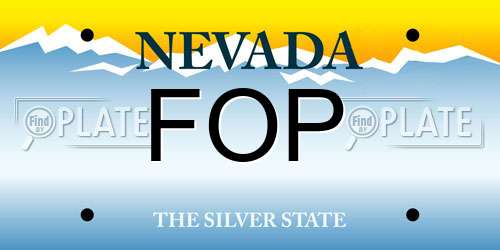 FOP Nevada License Plate