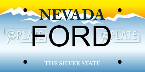 FORD Nevada License Plate