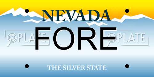 FORE Nevada License Plate