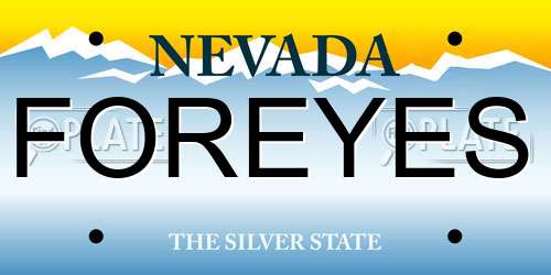FOREYES Nevada License Plate