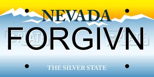 FORGIVN Nevada License Plate