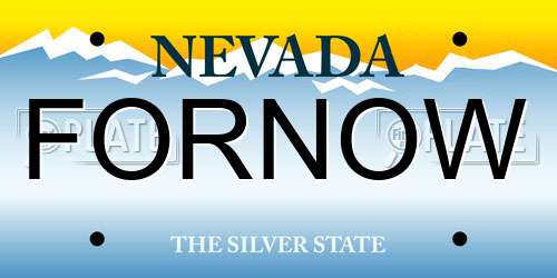 FORNOW Nevada License Plate