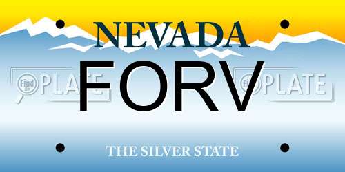 FORV Nevada License Plate