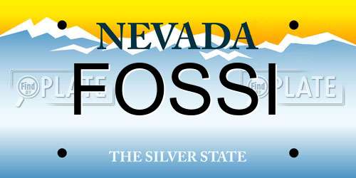 FOSSI Nevada License Plate