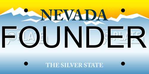 FOUNDER Nevada License Plate
