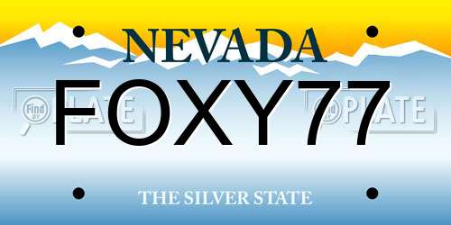 FOXY77 Nevada License Plate