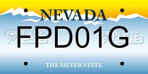 FPD01G Nevada License Plate