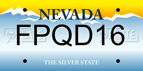 FPQD16 Nevada License Plate