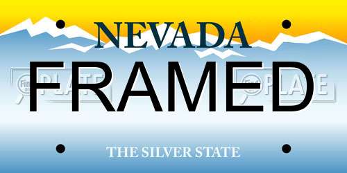 FRAMED Nevada License Plate