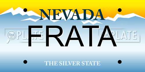 FRATA Nevada License Plate