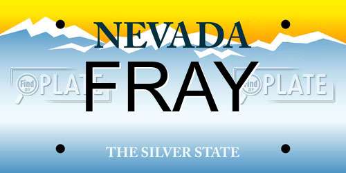 FRAY Nevada License Plate