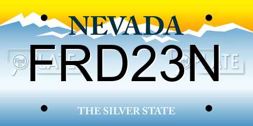FRD23N Nevada License Plate
