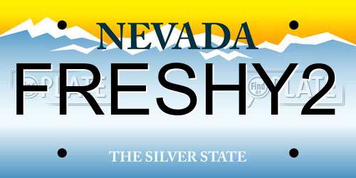 FRESHY2 Nevada License Plate