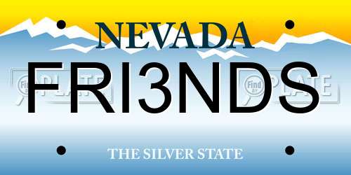 FRI3NDS Nevada License Plate