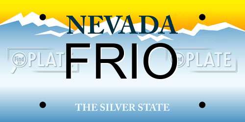 FRIO Nevada License Plate