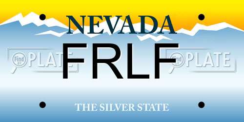 FRLF Nevada License Plate