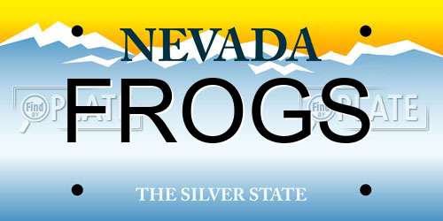 FROGS Nevada License Plate