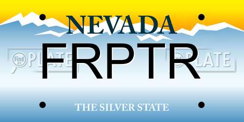 FRPTR Nevada License Plate