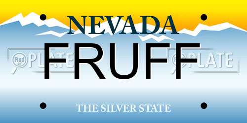 FRUFF Nevada License Plate