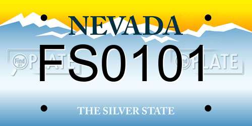 FS0101 Nevada License Plate