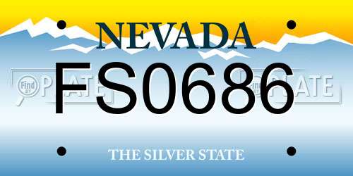 FS0686 Nevada License Plate