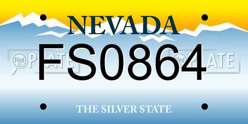 FS0864 Nevada License Plate