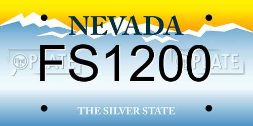 FS1200 Nevada License Plate
