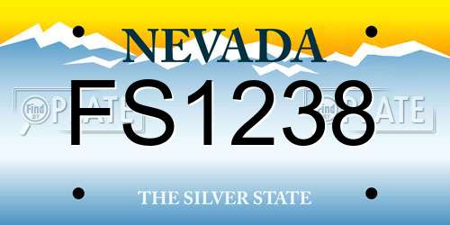 FS1238 Nevada License Plate