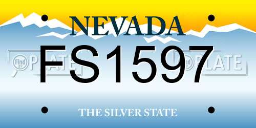 FS1597 Nevada License Plate