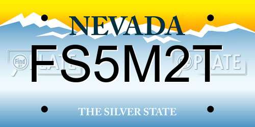 FS5M2T Nevada License Plate