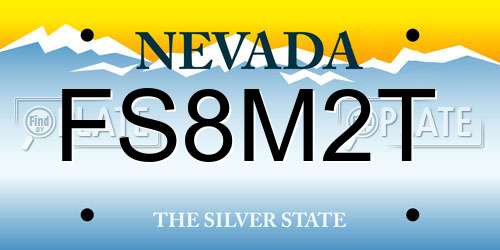 FS8M2T Nevada License Plate