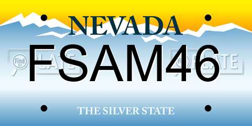 FSAM46 Nevada License Plate