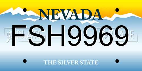 FSH9969 Nevada License Plate