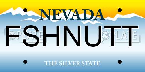 FSHNUTT Nevada License Plate
