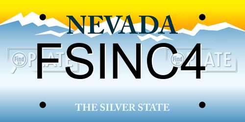 FSINC4 Nevada License Plate