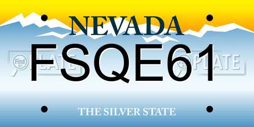 FSQE61 Nevada License Plate