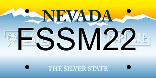 FSSM22 Nevada License Plate