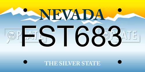 FST683 Nevada License Plate