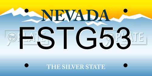 FSTG53 Nevada License Plate