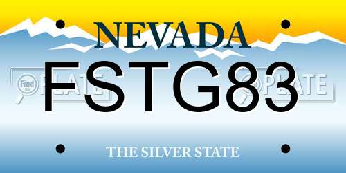 FSTG83 Nevada License Plate
